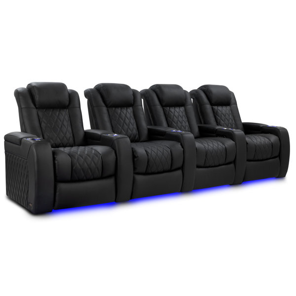 Valencia Theater Seating Leather Home Theater Seating with Cup Holder